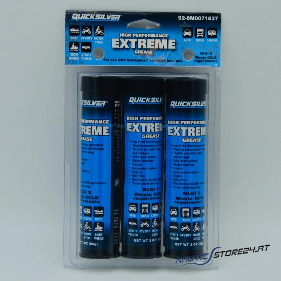 Mercury/Quicksilver High Performance Extreme Grease - 3er Pack 85g-Kartuschen (92-8M0071837)