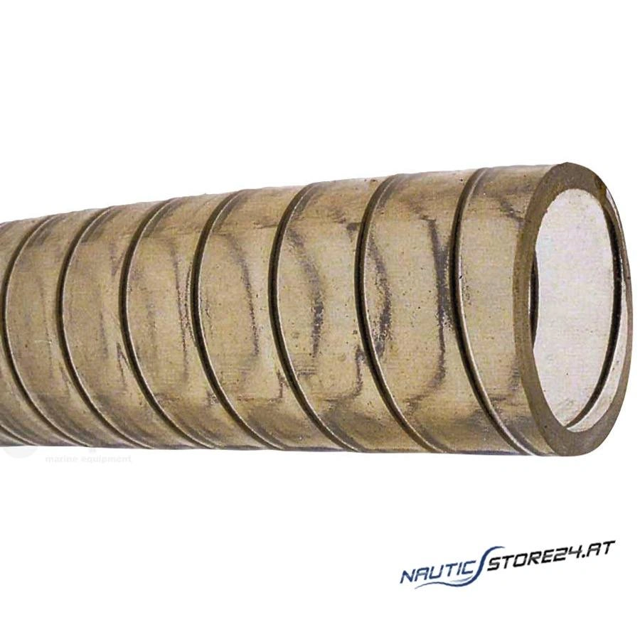 Allpa PVC Kaltwasserschlauch , transparent mit stählerner Spirale verschiedene Größen