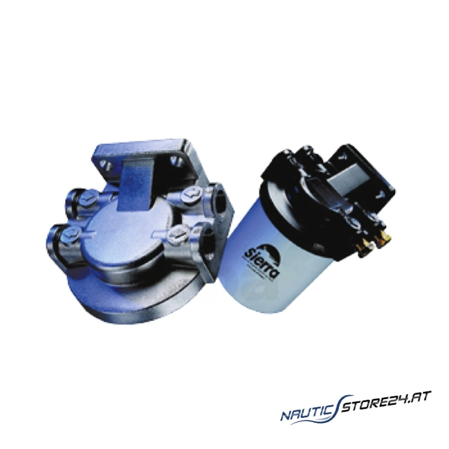 Sierra Benzin / Wasser Separator - Satz 1 / 4" Aluminium , Inkl. Halterung , 21 Mikron