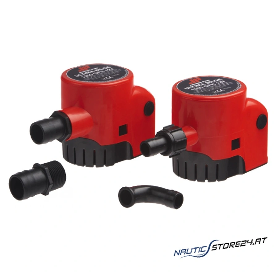 Johnson Pump Ultima Bilgepumpe Mit Schwimmschalter , 600gph , 12v / 2 , 5a , 38l / Min , Schlauchanschluss 3 / 8"