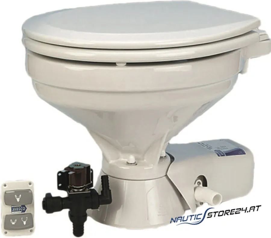 Jabsco Toilette mit Elektropumpe Tank