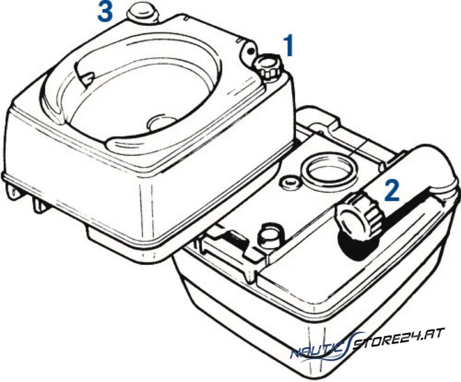 Thetford Handpumpe für Porta - Potti Serie 100 / 200 / 300 (1)