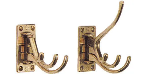 Kleiderhaken Messing - Grundplatte 73x36mm