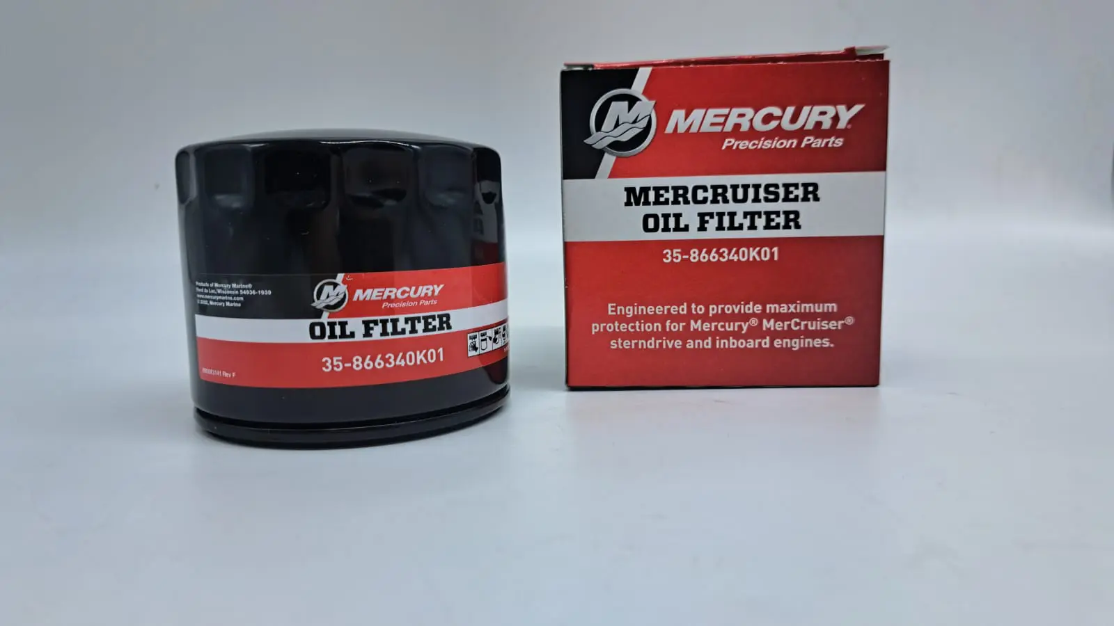 Mercury/Quicksilver Ölfilter für Mercruiser R4/R6/V6/V8 866340K01 (35-866340Q03)
